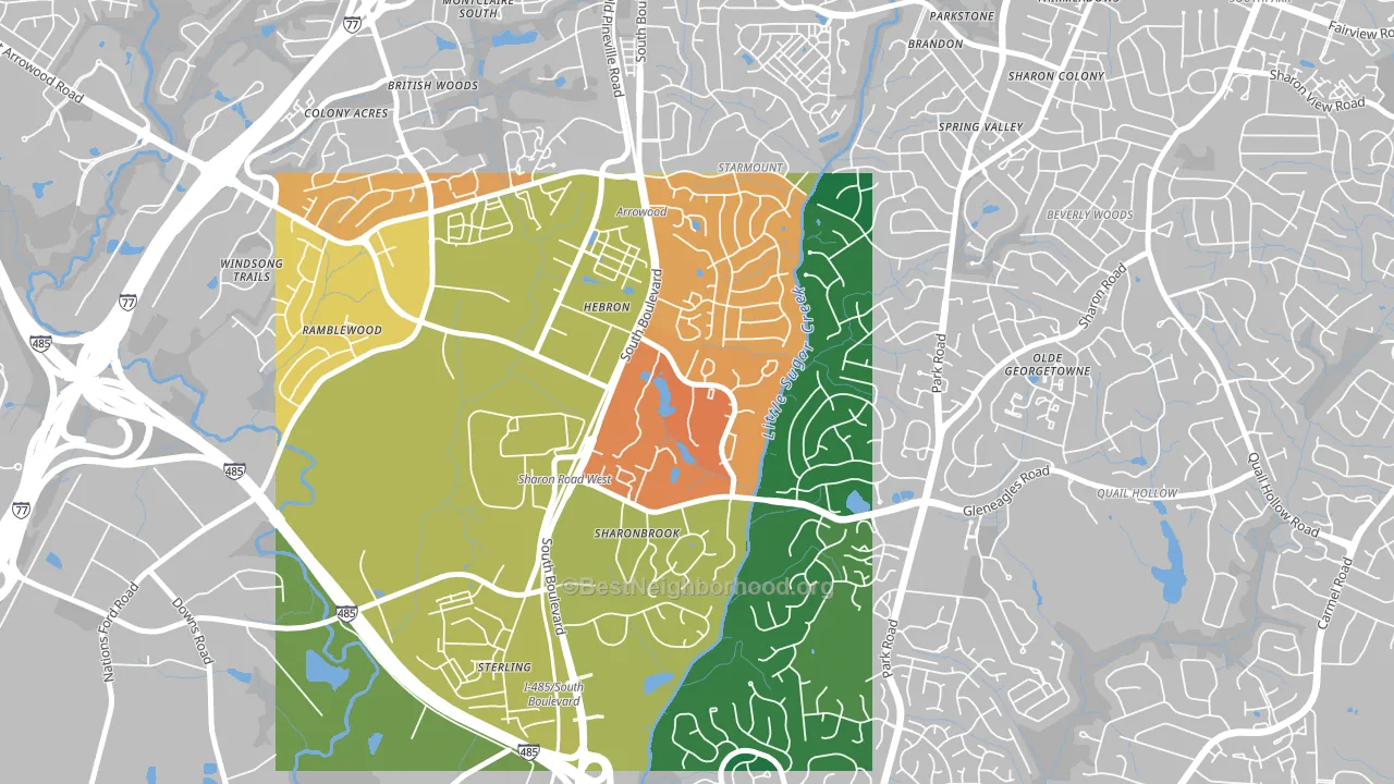 Starmount Forest-Charlotte, Charlotte, NC block-group voter-turnout map