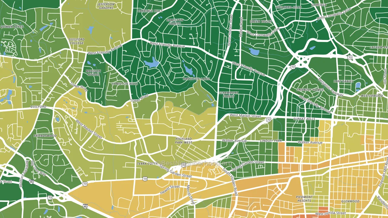 Starmount Forest, Greensboro, NC block-group voter-turnout map