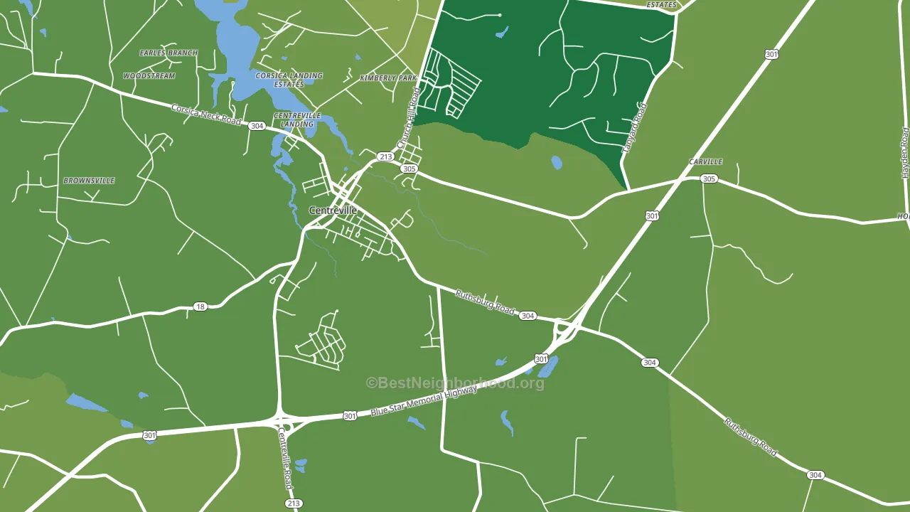 Starr, MD block-group voter-turnout map