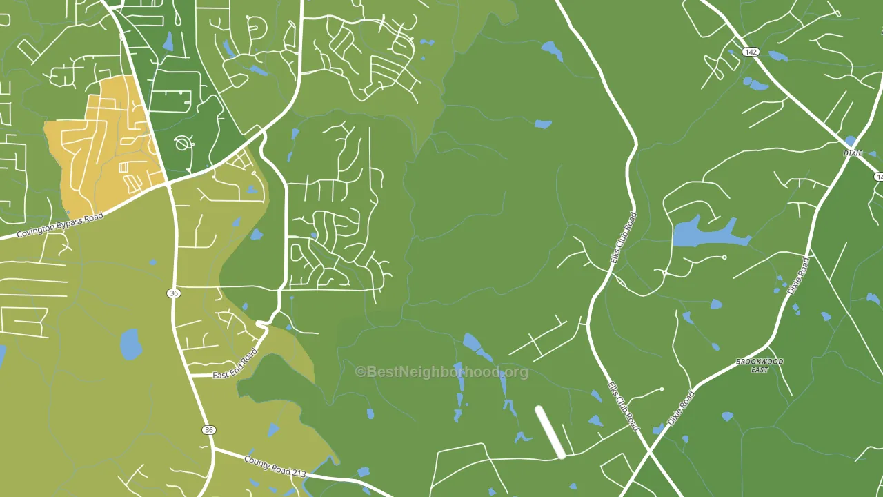 Starrsville, GA block-group voter-turnout map
