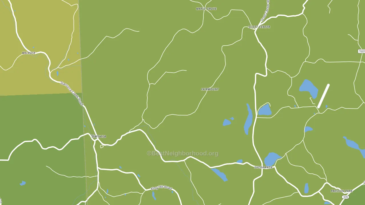 Starrucca, PA block-group voter-turnout map