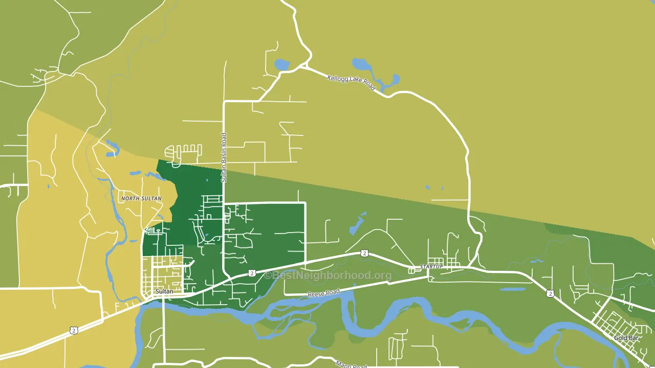 Startup, WA block-group voter-turnout map