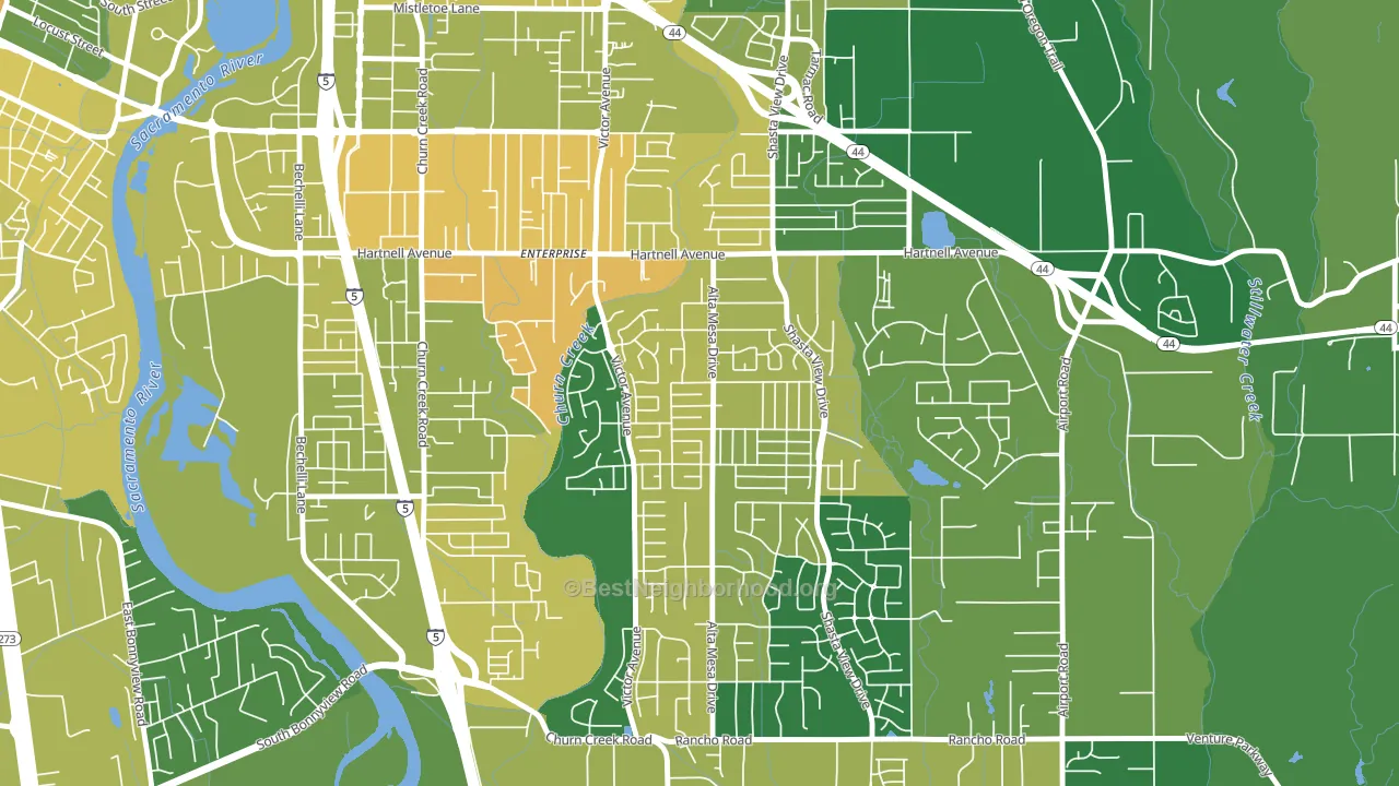 Starview, Redding, CA block-group voter-turnout map