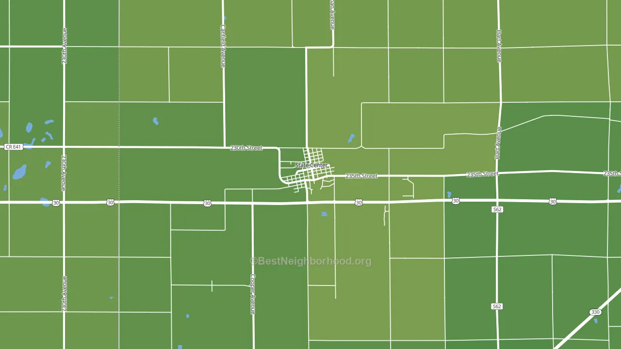 State Center, IA block-group voter-turnout map
