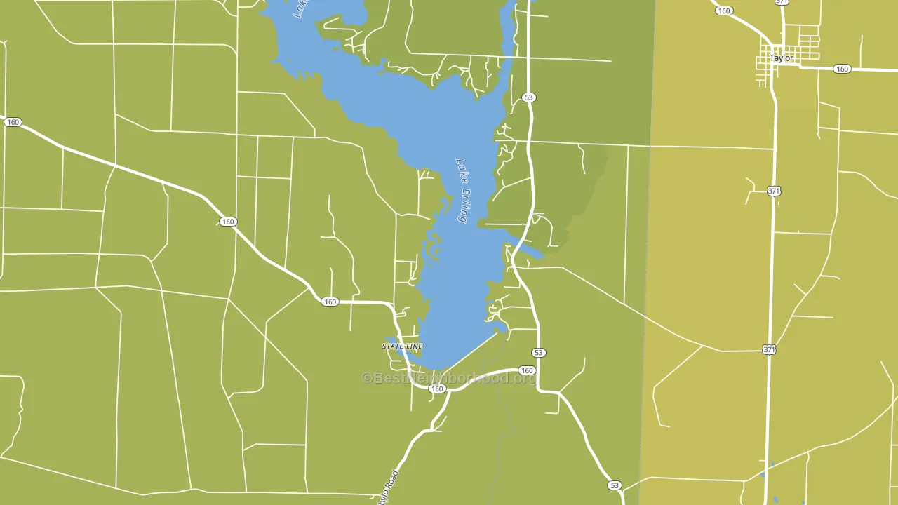 State Line, AR block-group voter-turnout map