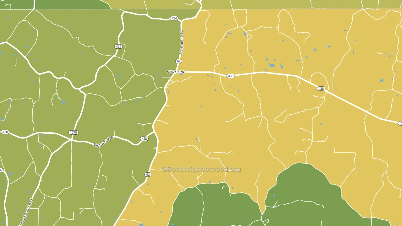 State Line, LA block-group voter-turnout map
