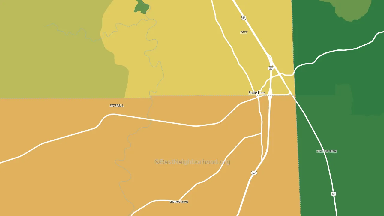 State Line, MS block-group voter-turnout map