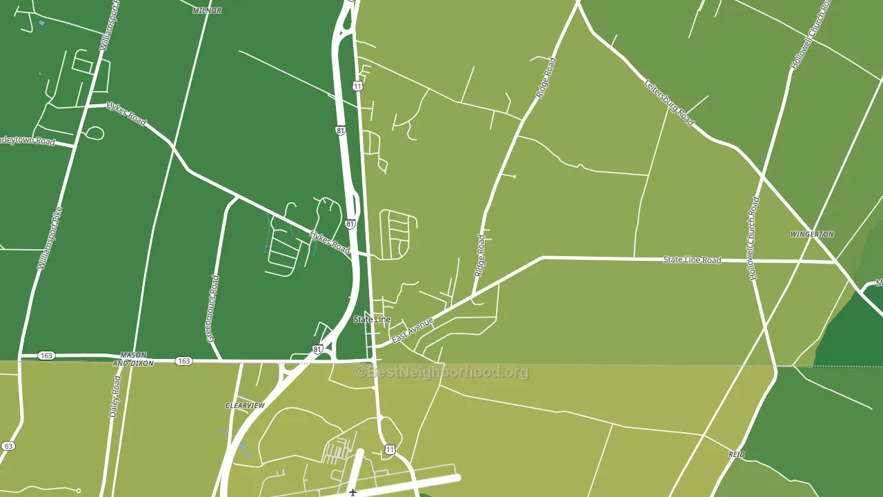 State Line, PA block-group voter-turnout map