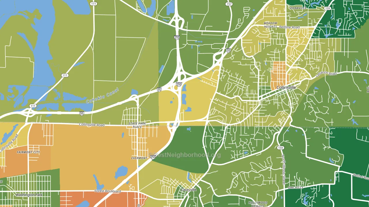 State Park Place, IL block-group voter-turnout map