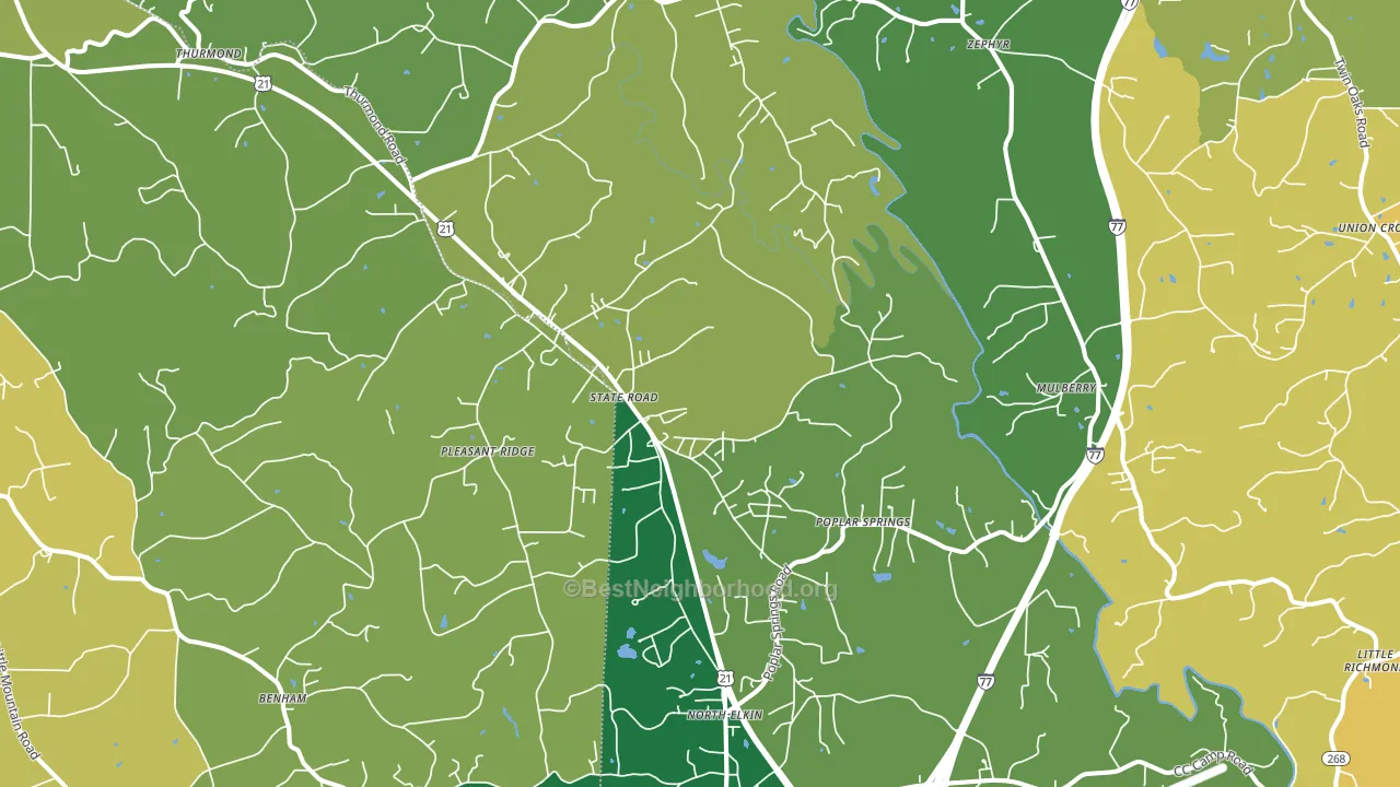 State Road, NC block-group voter-turnout map