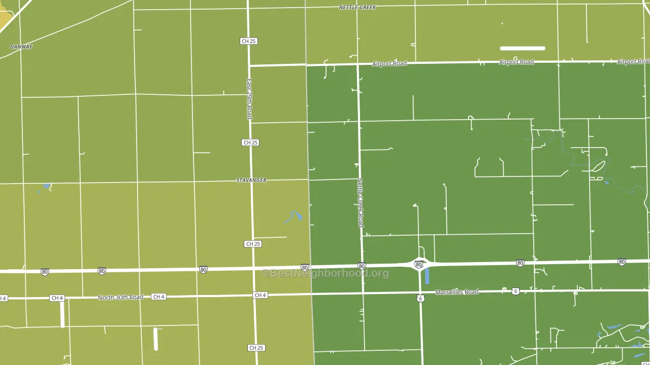 Stavanger, IL block-group voter-turnout map