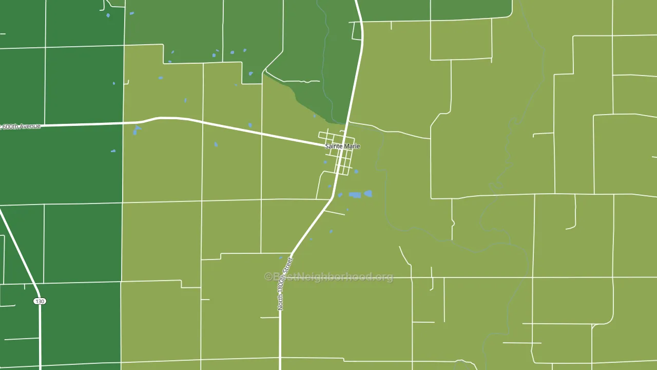 Ste. Marie, IL block-group voter-turnout map