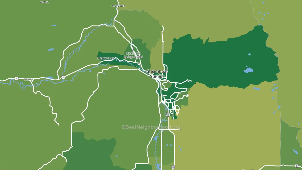 Steamboat Springs, CO block-group voter-turnout map