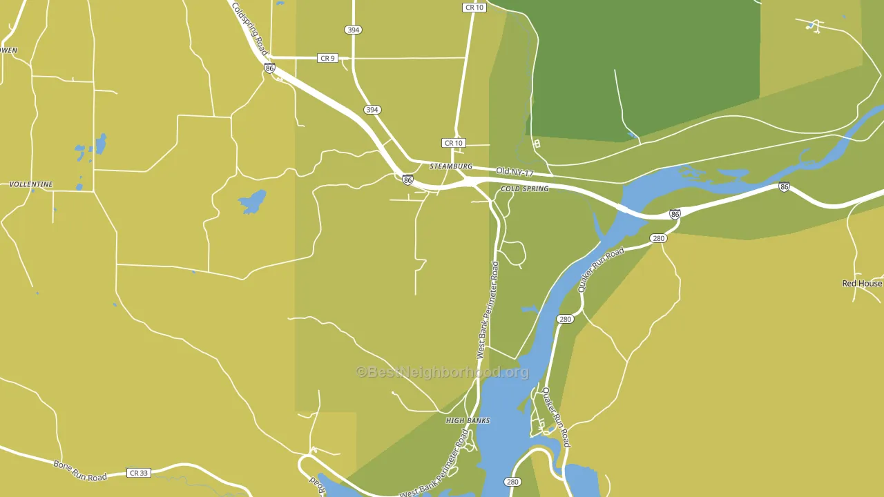 Steamburg, NY block-group voter-turnout map
