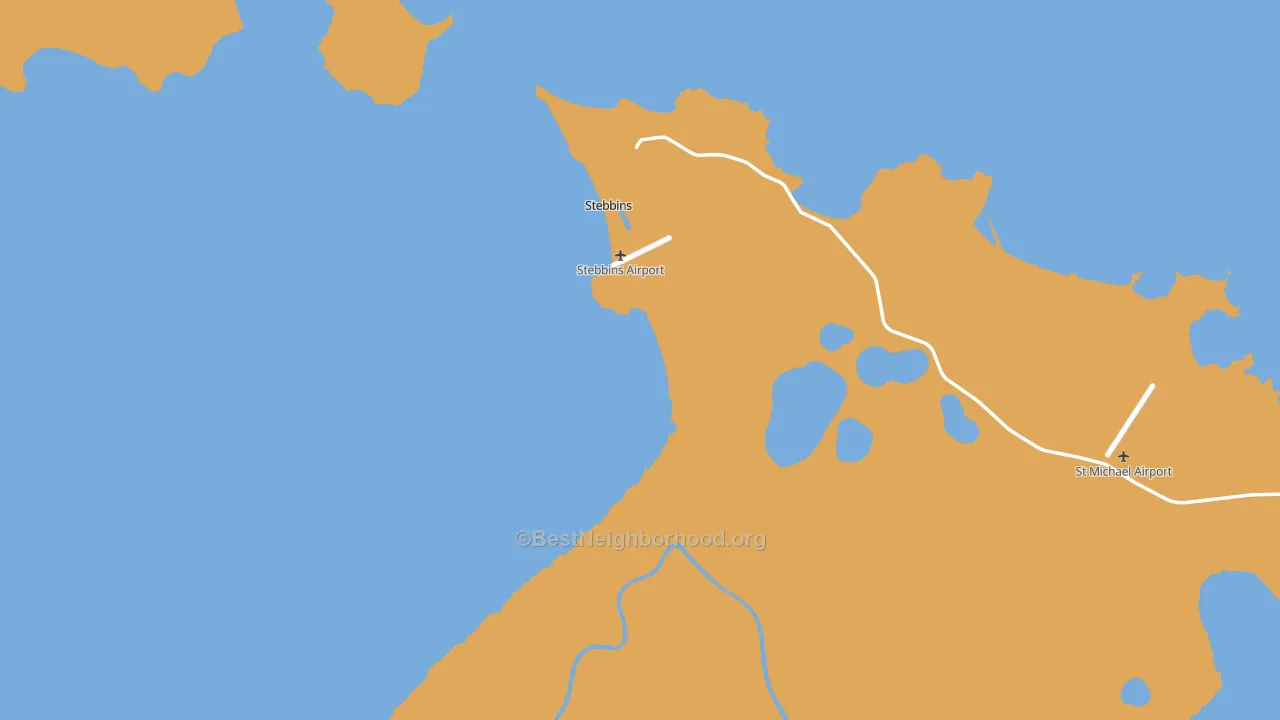 Stebbins, AK block-group voter-turnout map