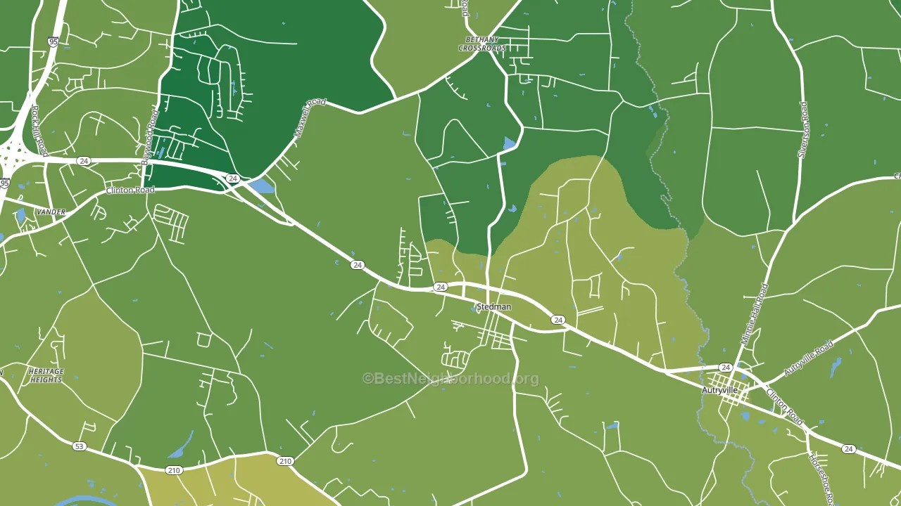 Stedman, NC block-group voter-turnout map