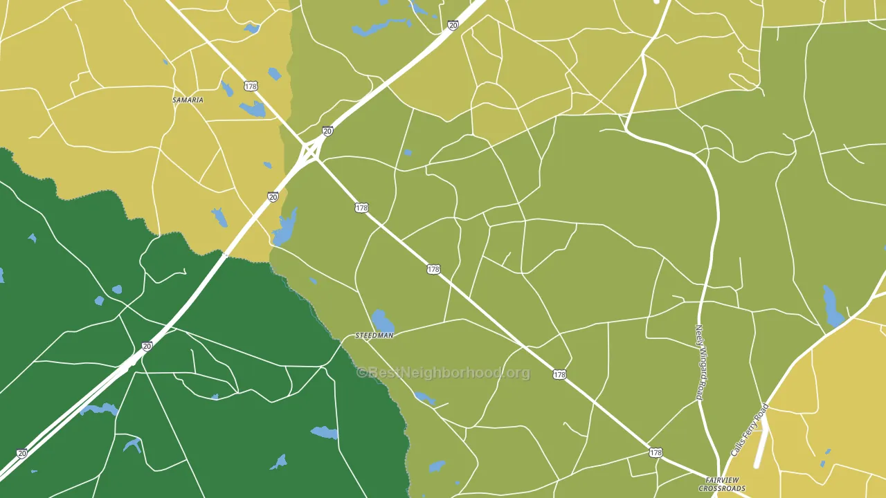 Steedman, SC block-group voter-turnout map