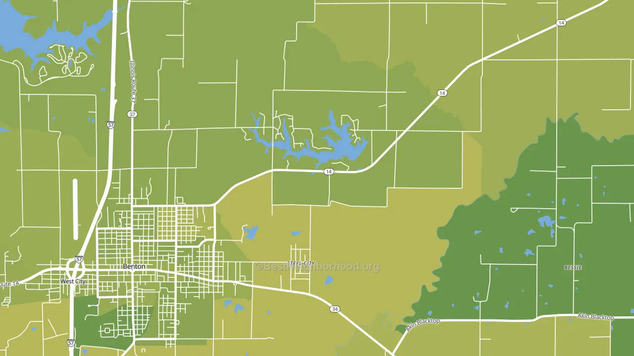 Steel City, IL block-group voter-turnout map