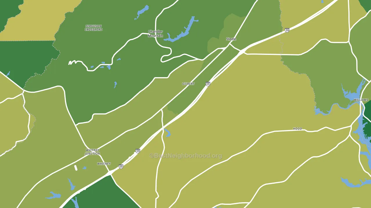 Steele, AL block-group voter-turnout map