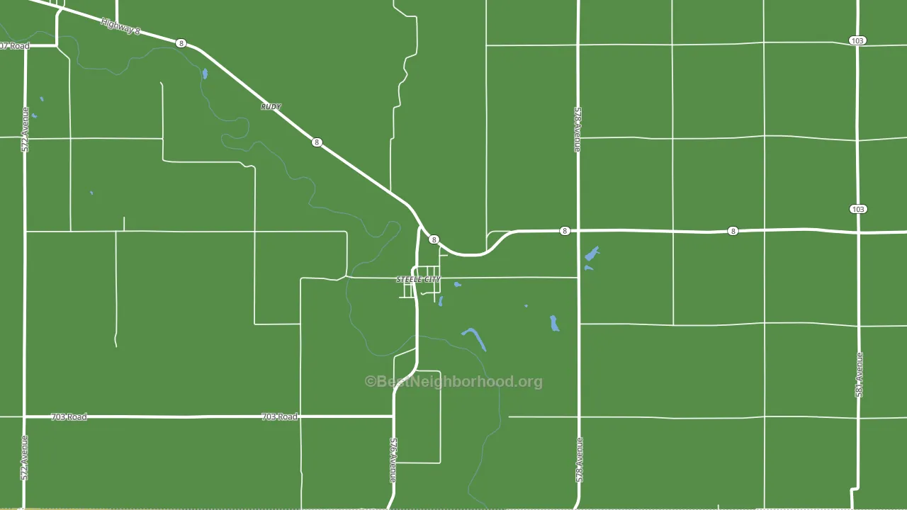 Steele City, NE block-group voter-turnout map