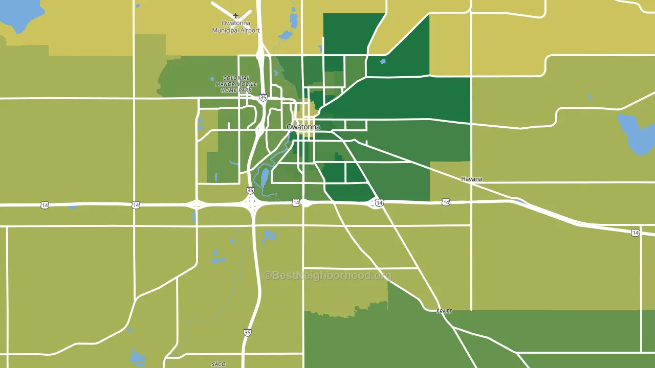 Steele County, MN block-group voter-turnout map