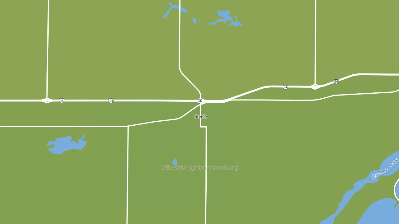 Steele, ND block-group voter-turnout map
