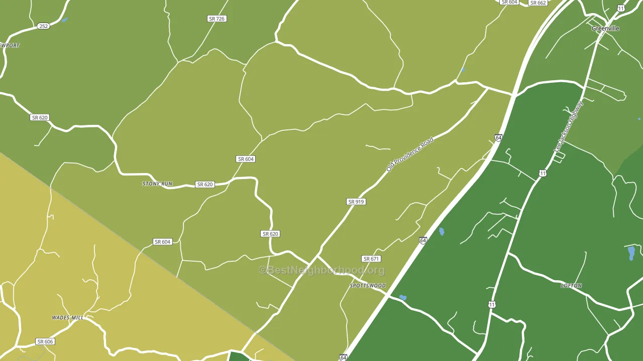 Steeles Tavern, VA block-group voter-turnout map