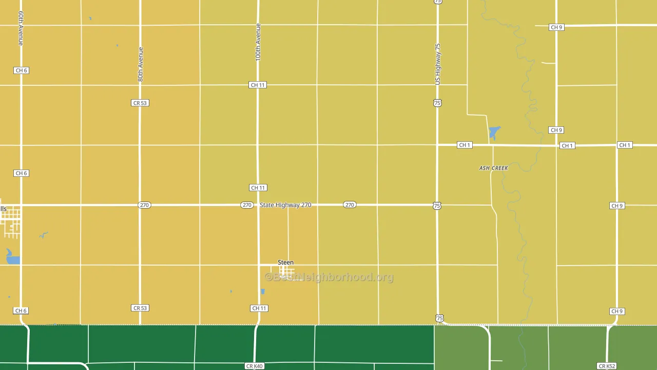 Steen, MN block-group voter-turnout map