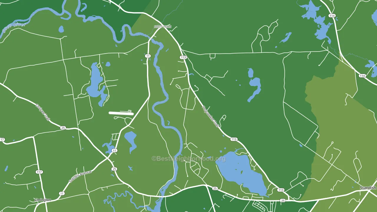 Steep Falls, ME block-group voter-turnout map