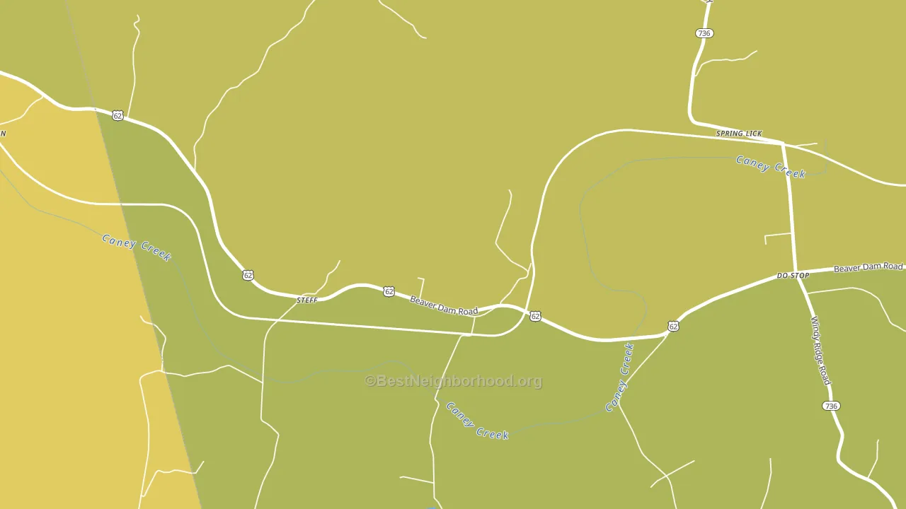 Steff, KY block-group voter-turnout map
