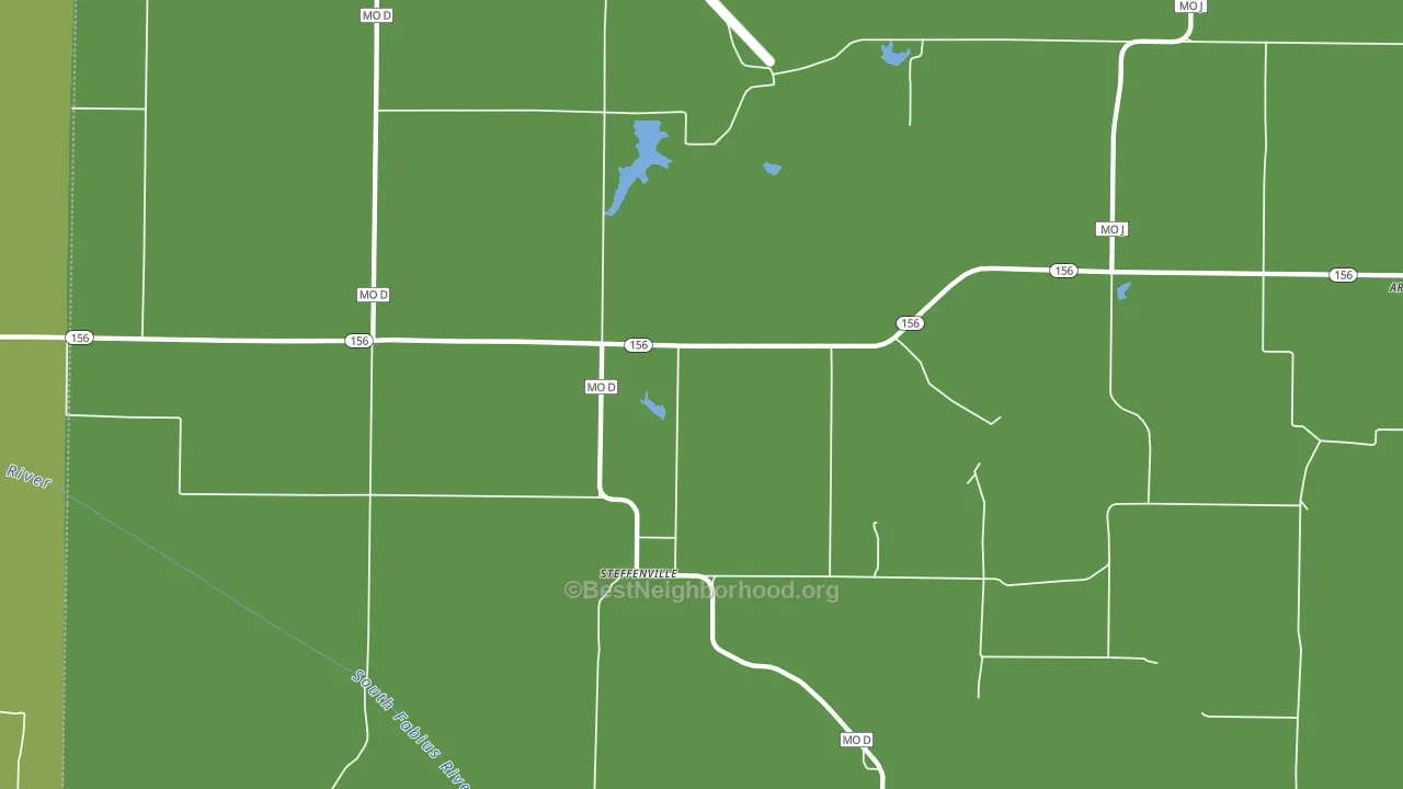 Steffenville, MO block-group voter-turnout map