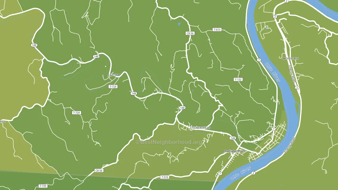 Steinersville, OH block-group voter-turnout map