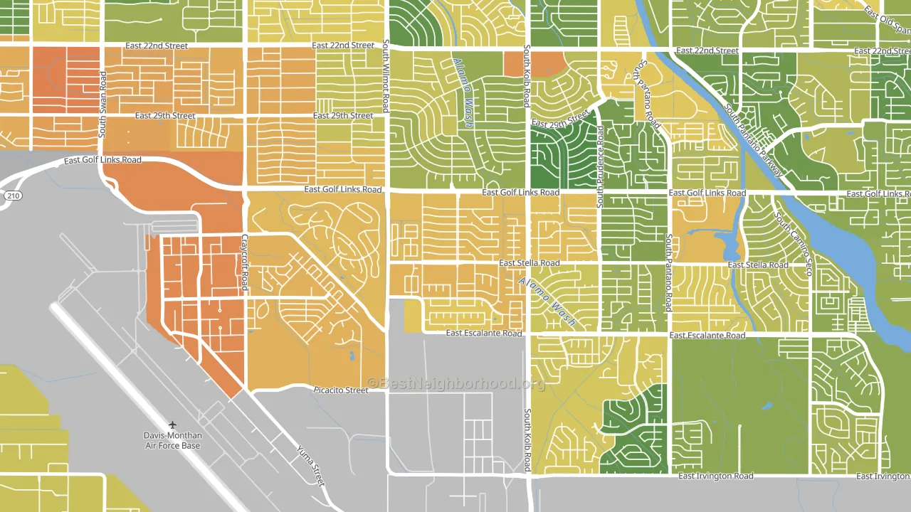 Stella Mann, Tucson, AZ block-group voter-turnout map