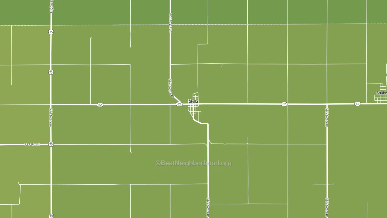 Stella, NE block-group voter-turnout map