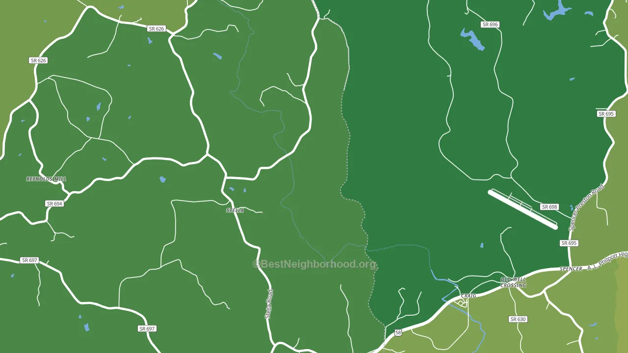 Stella, VA block-group voter-turnout map
