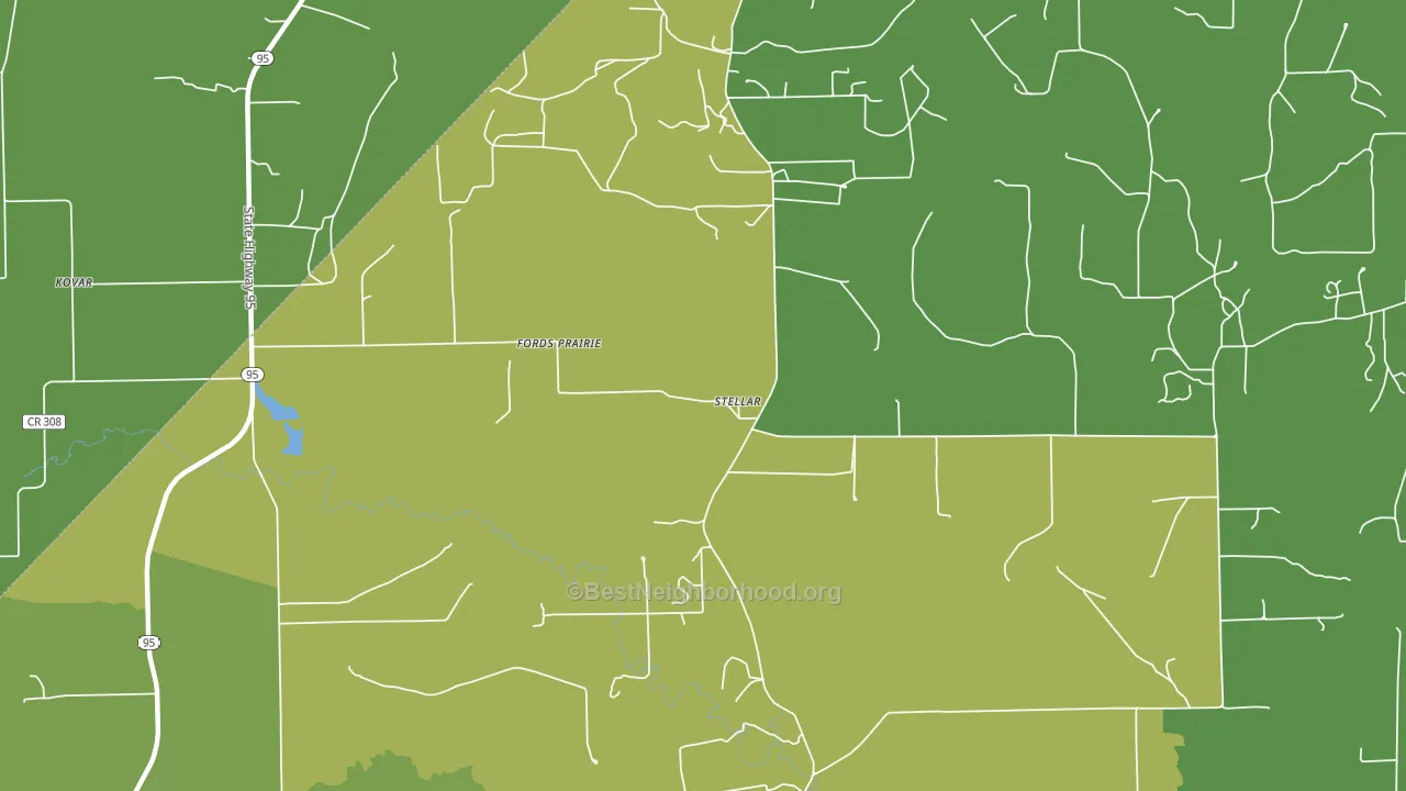 Stellar, TX block-group voter-turnout map
