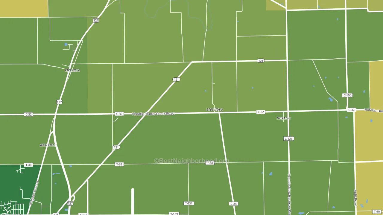 Stelvideo, OH block-group voter-turnout map