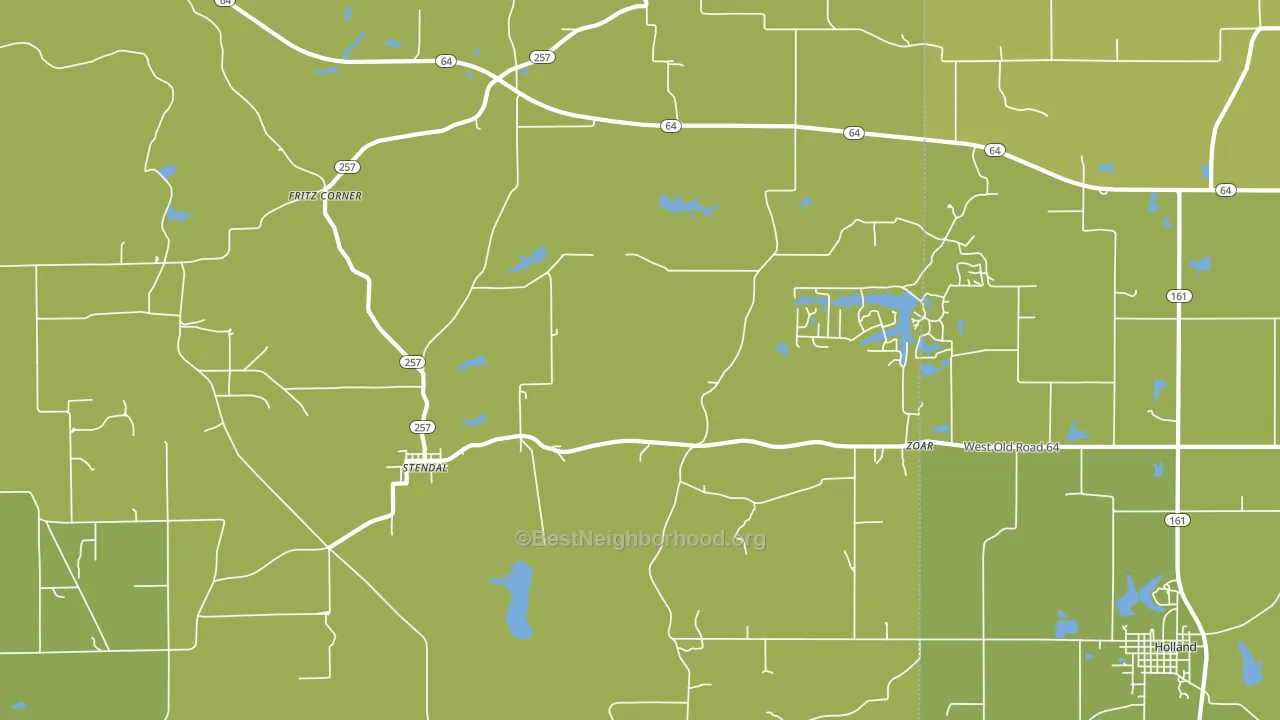 Stendal, IN block-group voter-turnout map