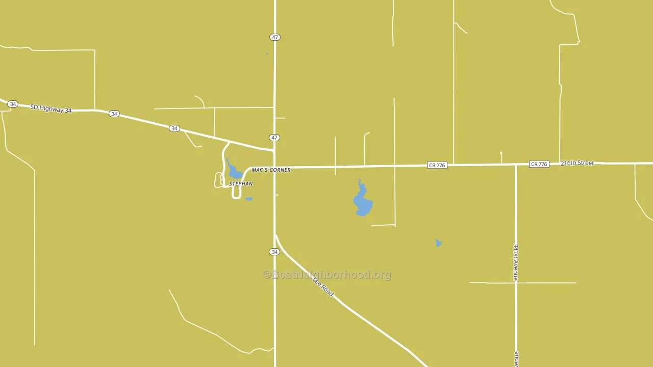 Stephan, SD block-group voter-turnout map