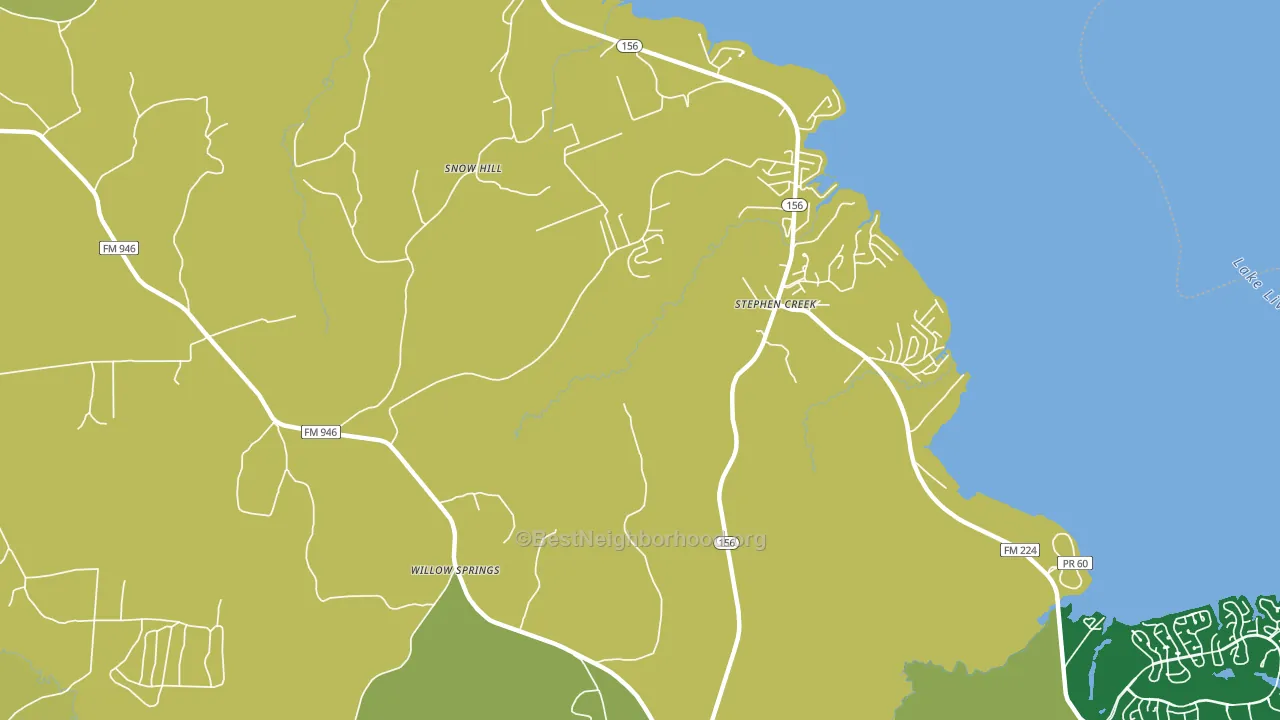 Stephen Creek, TX block-group voter-turnout map
