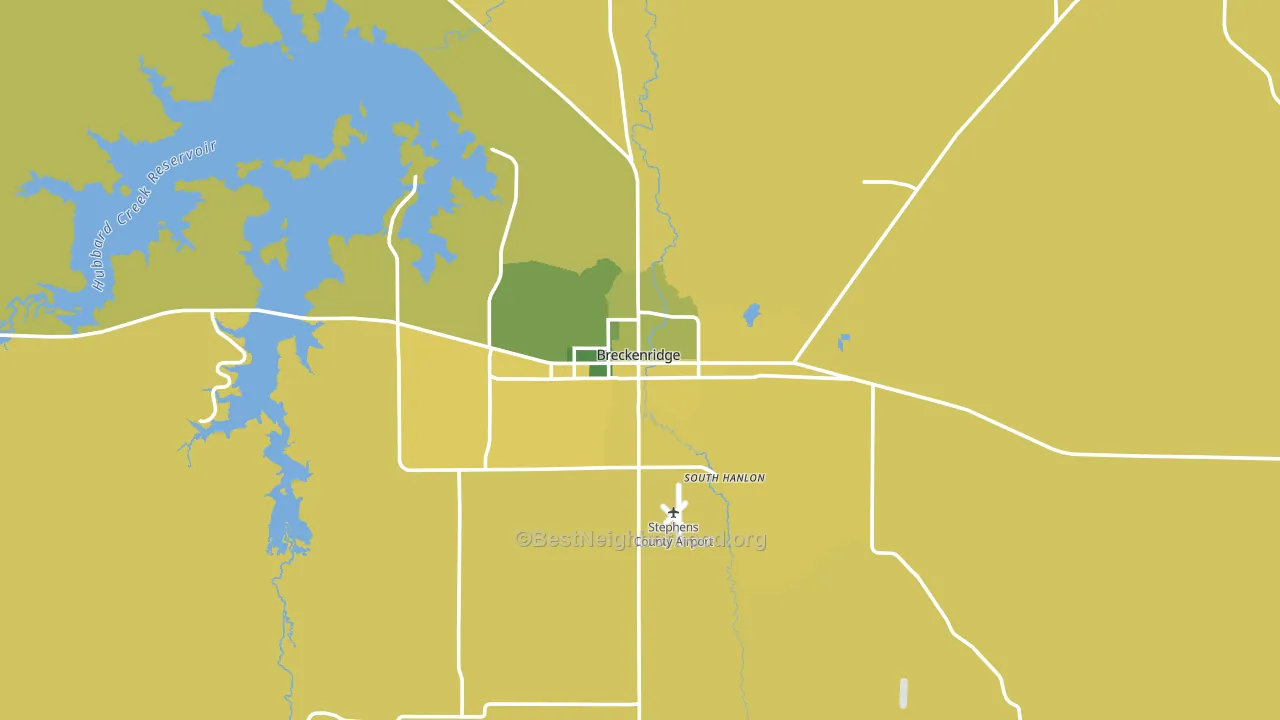 Stephens County, TX block-group voter-turnout map
