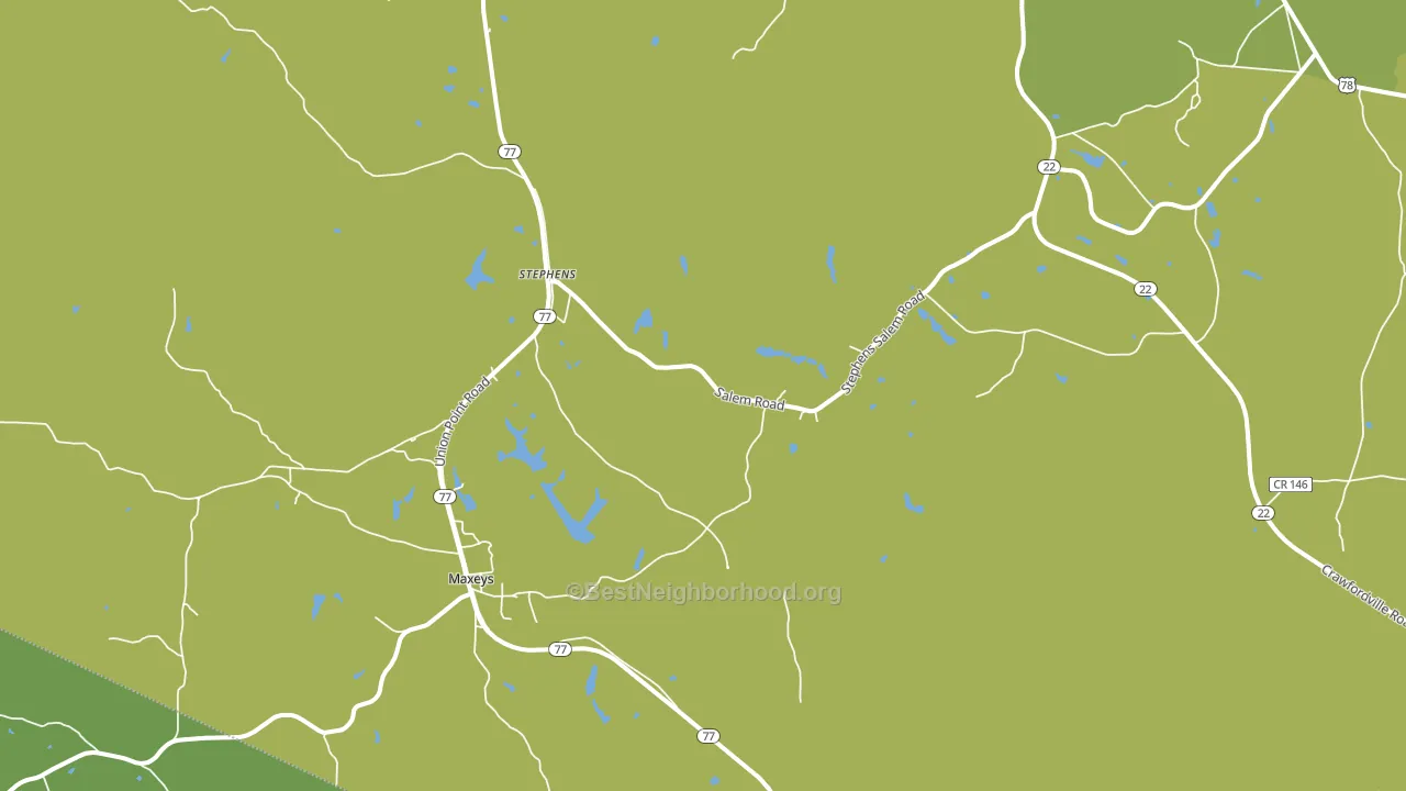 Stephens, GA block-group voter-turnout map