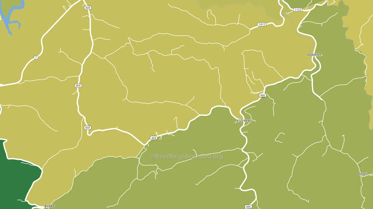 Stephens, KY block-group voter-turnout map