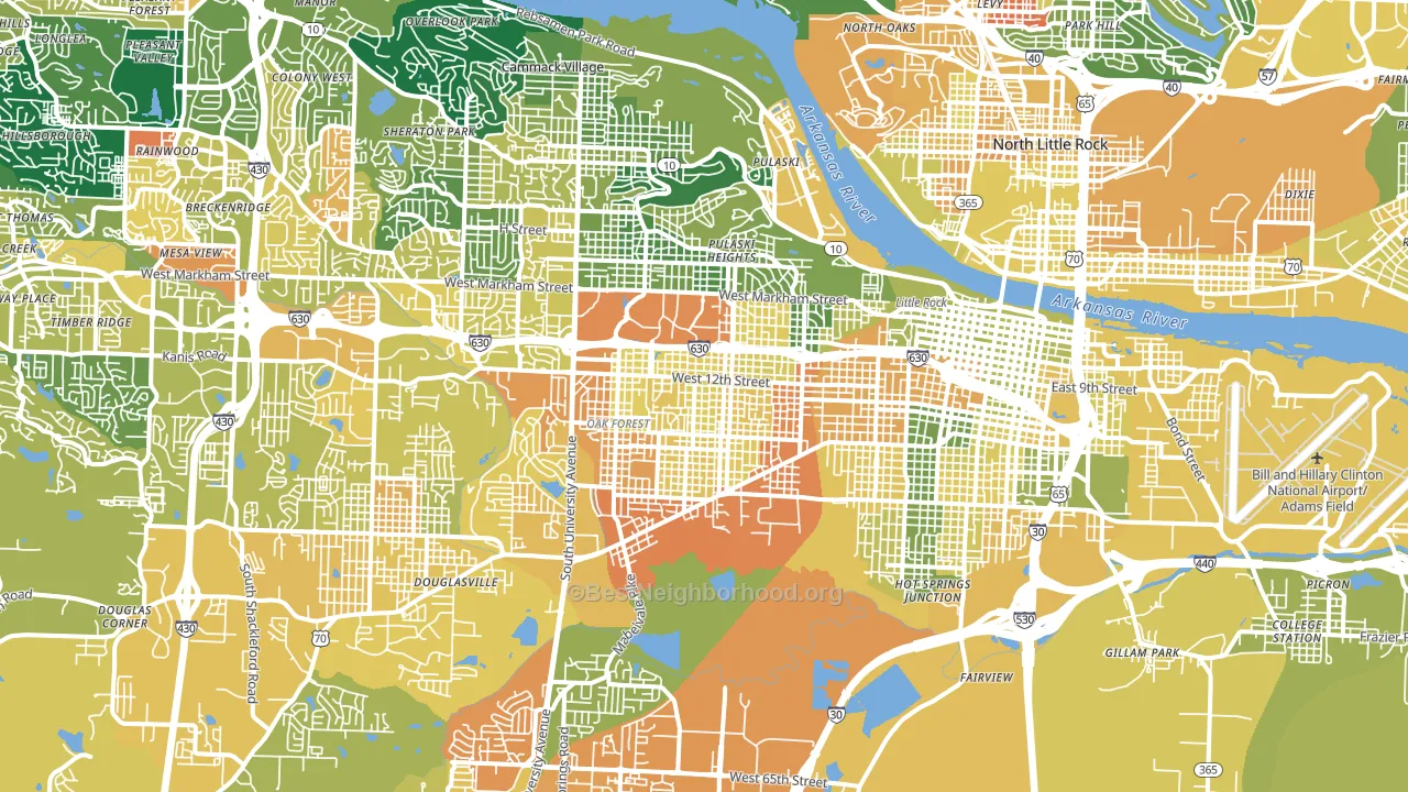 Stephens, Little Rock, AR block-group voter-turnout map