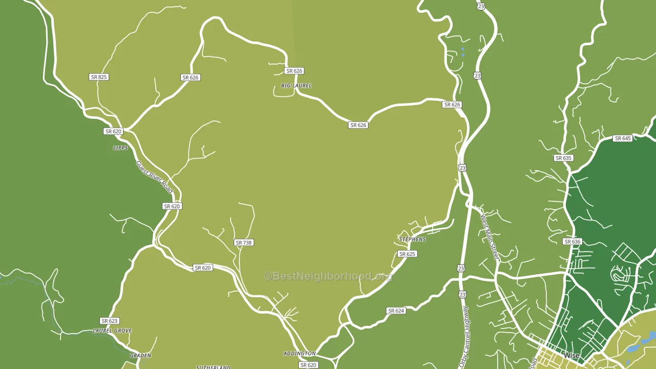 Stephens, VA block-group voter-turnout map