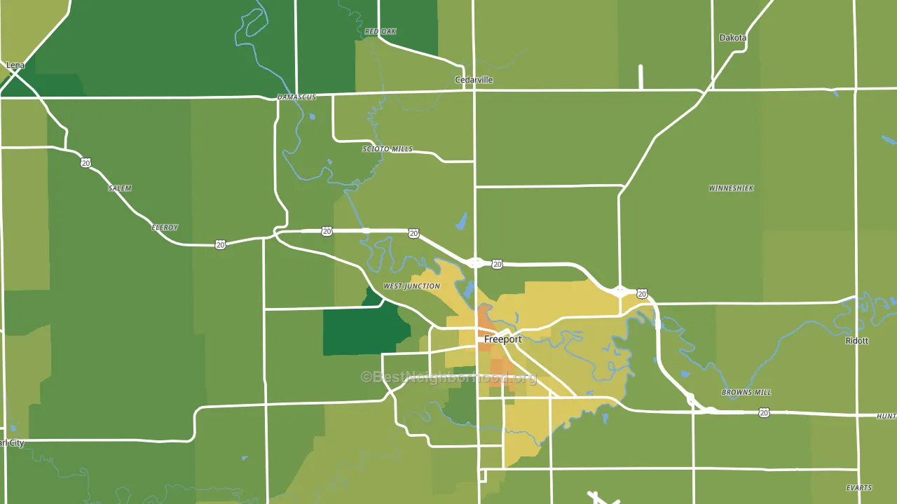 Stephenson County, IL block-group voter-turnout map