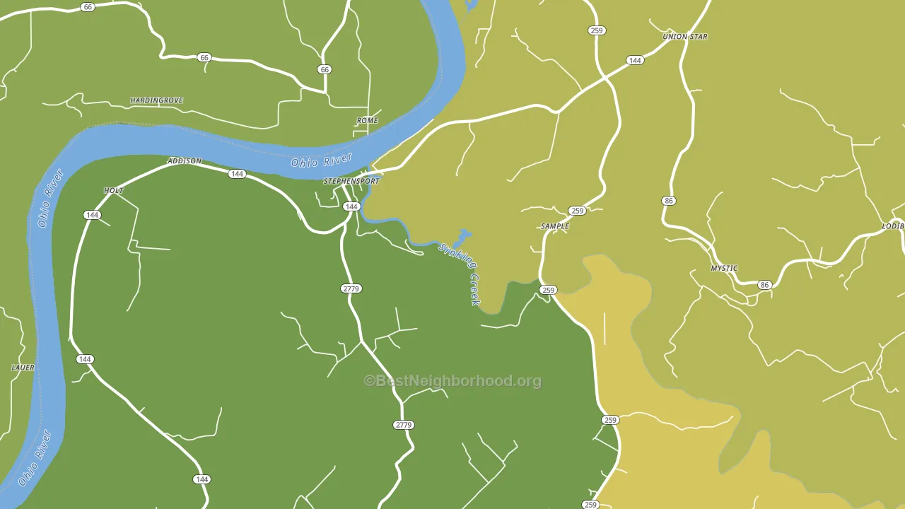 Stephensport, KY block-group voter-turnout map