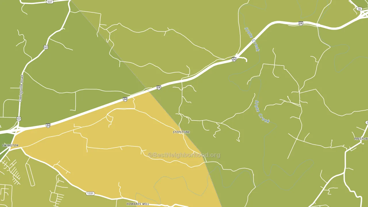 Stepstone, KY block-group voter-turnout map