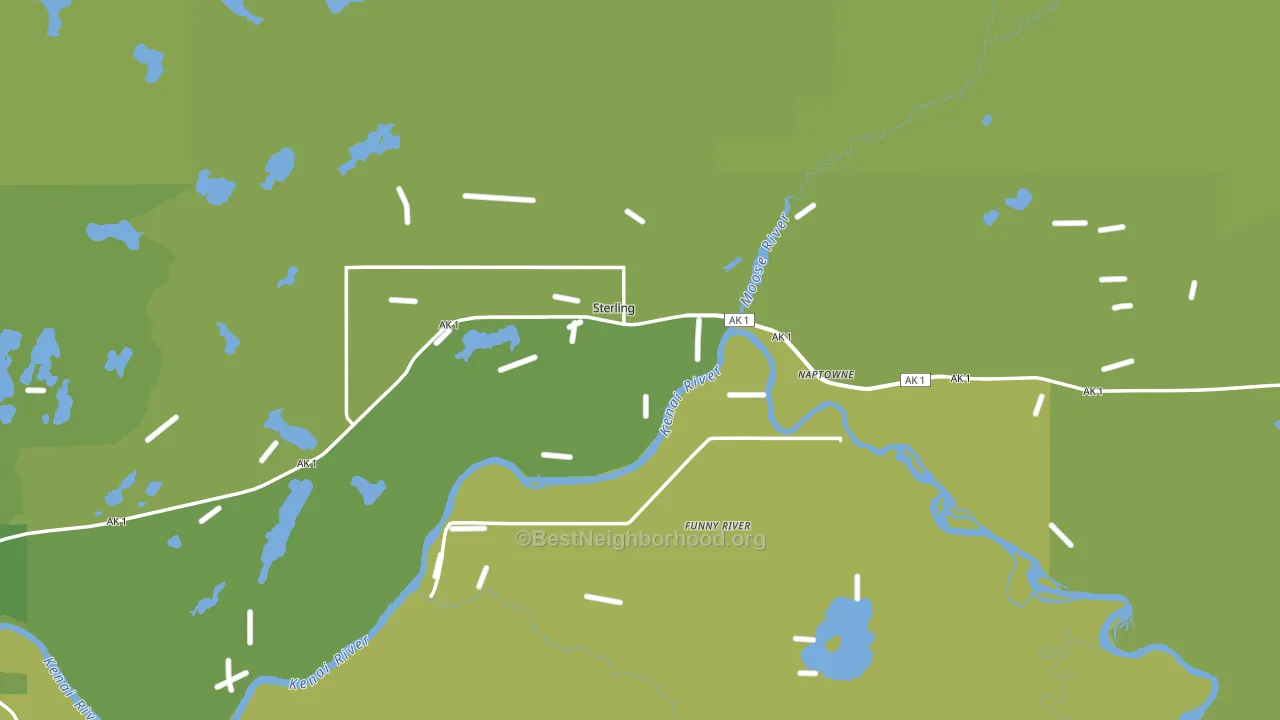 Sterling, AK block-group voter-turnout map