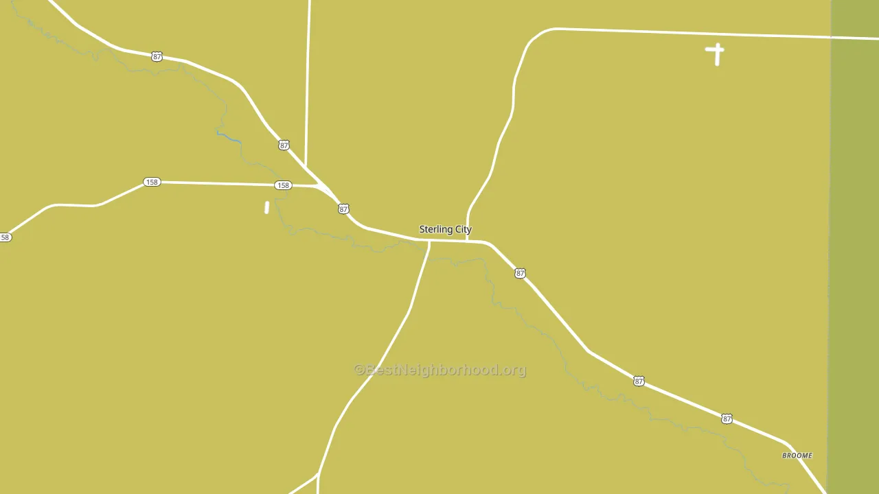 Sterling City, TX block-group voter-turnout map